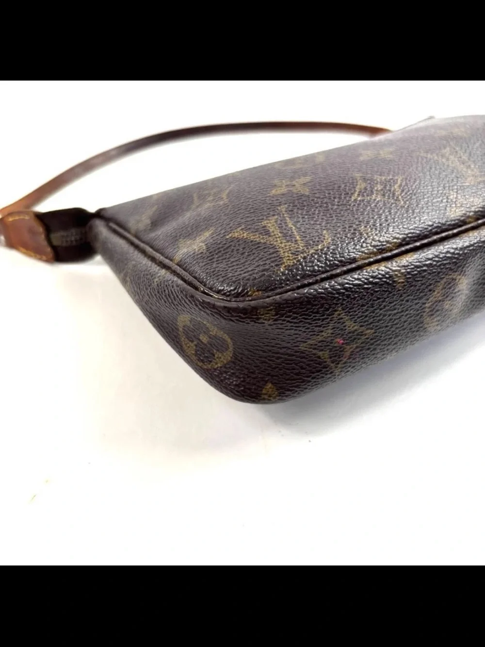 Louis Vuitton Monogram Canvas Shoulder Bag in Brown with Gold Hardware